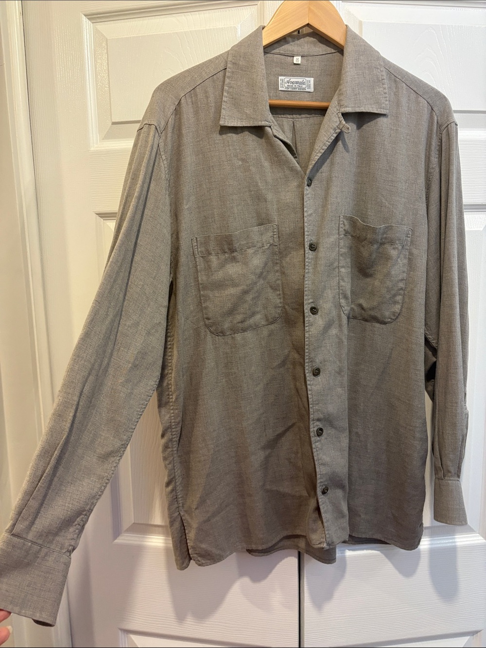 Men's Casual Long-Sleeve Button-Down Shirt — Gray by